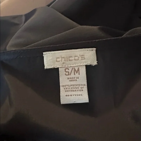 CHICOS Black and Gold Embroidered Kaftan - Picture 3 of 4